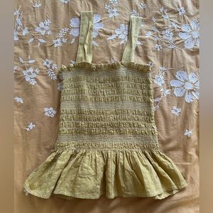 Urban Outfitters Yellow Flowy Tank